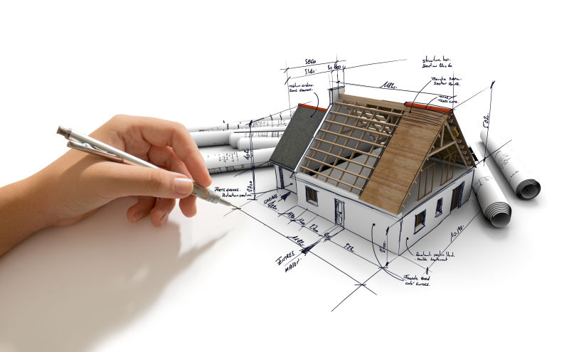 房子模型設計圖片-三維繪制手繪建筑工程