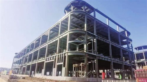 太忻標準化廠房鋼結構主體工程封頂